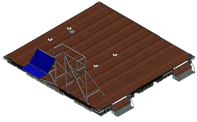 plateforme The X Tower attraction pour aquapark gonflable